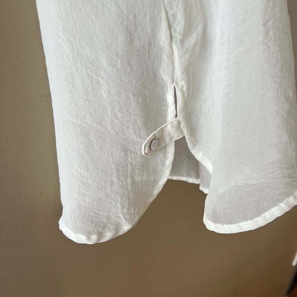 Apt. 9 Light Cream Semi Sheer Button Front Sleeveless Top - Picture 8 of 10